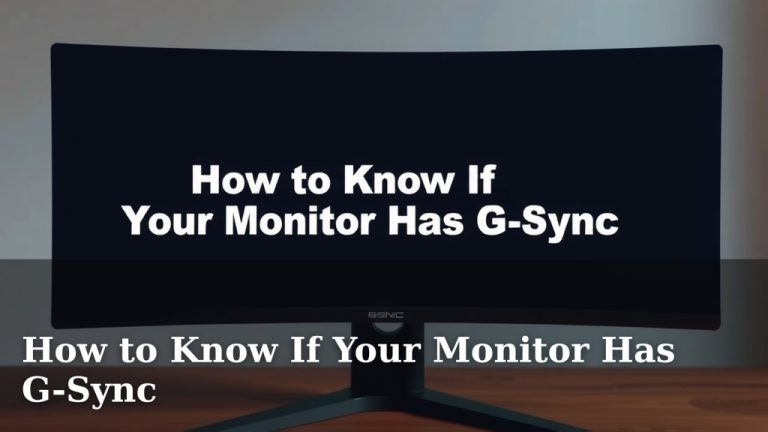 How to Know If Your Monitor Has G-Sync