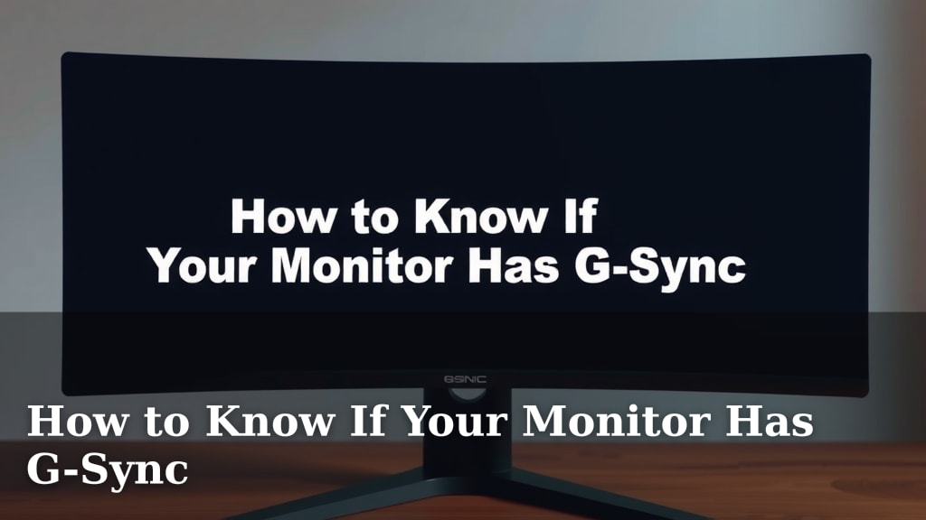 How to Know If Your Monitor Has G-Sync