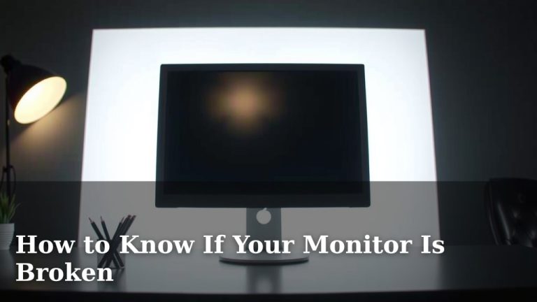 How to Know If Your Monitor Is Broken