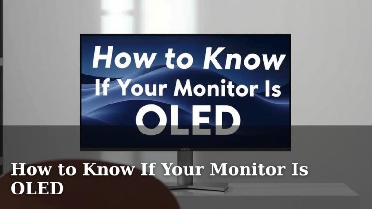 How to Know If Your Monitor Is OLED