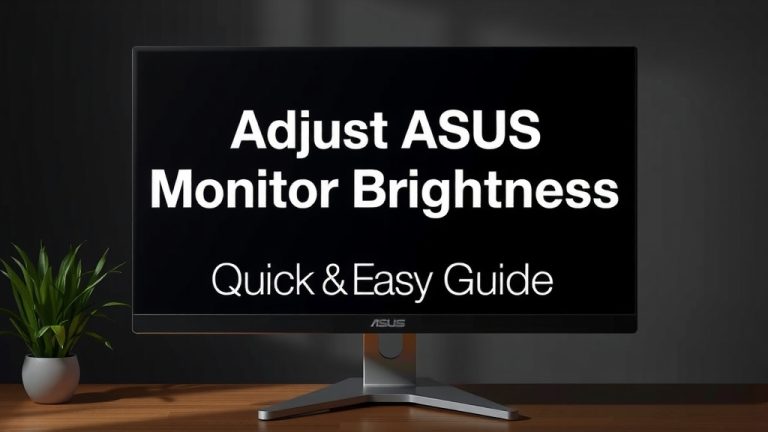 Adjust Asus Monitor Brightness: Quick & Easy Guide