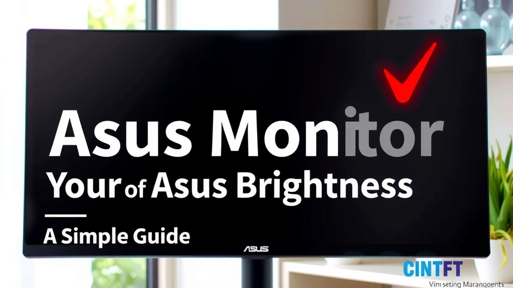 Adjusting Your Asus Monitor Brightness: A Simple Guide