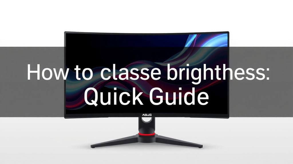 Asus TUF Gaming Monitor Brightness: Quick Guide