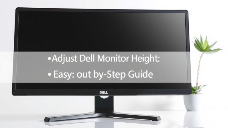 Adjust Dell Monitor Height: Easy Step-by-Step Guide