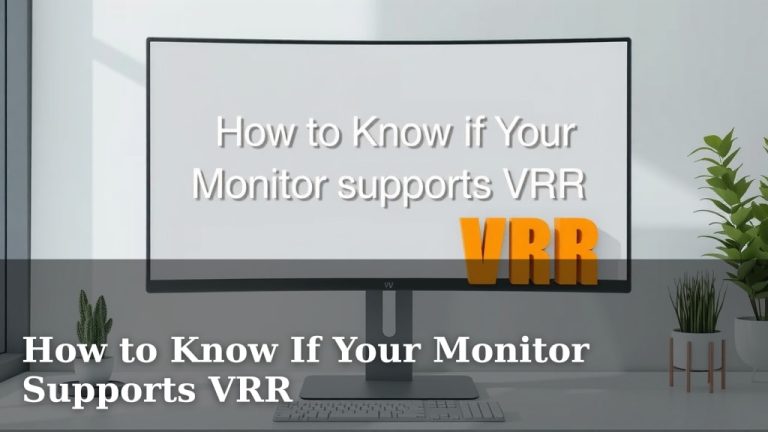 How to Know If Your Monitor Supports VRR