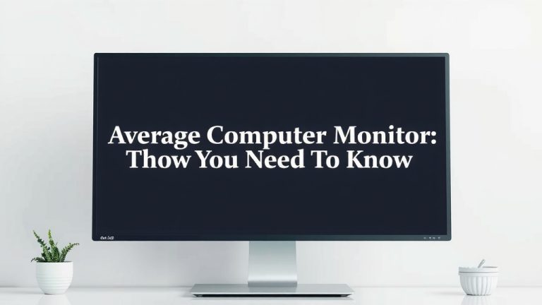 Average Computer Monitor Size: What You Need to Know