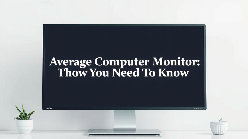 Average Computer Monitor Size: What You Need to Know