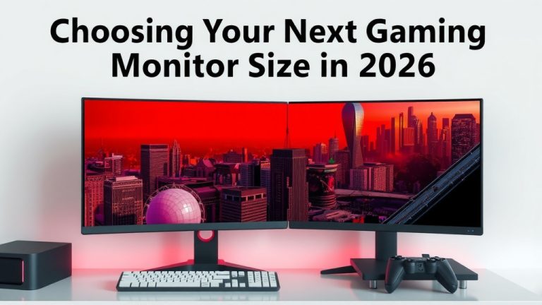 Choosing Your Next Gaming Monitor Size in 2026