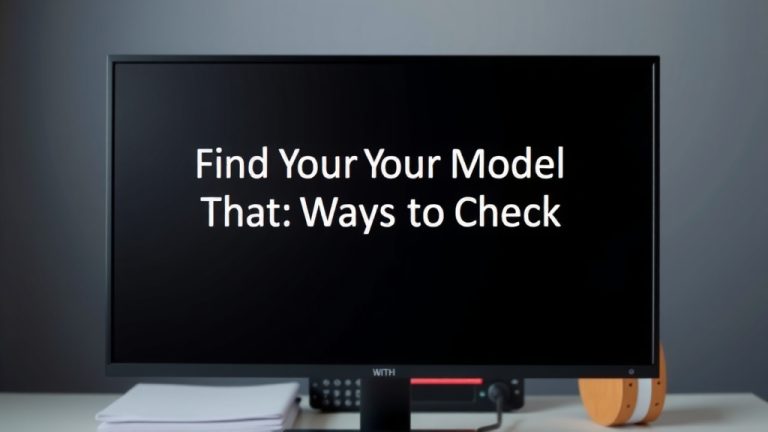 Find Your Monitor Model: Easy Ways to Check