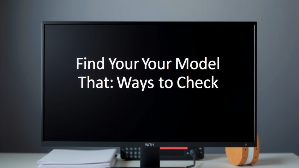 Find Your Monitor Model: Easy Ways to Check